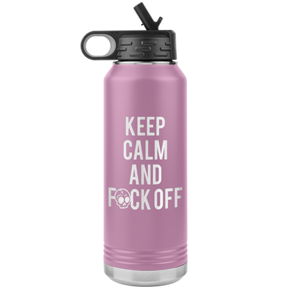 KEEP CALM AND F*CK OFF 32 OZ WATER BOTTLE