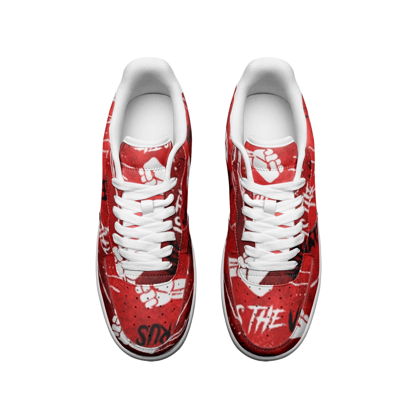 HATE IS THE VIRUS Low Top Leather Sneakers