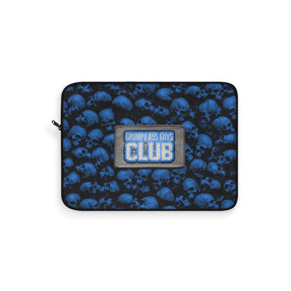 GRUMPY ASS GUYS CLUB BLUE SKULL Laptop Sleeve