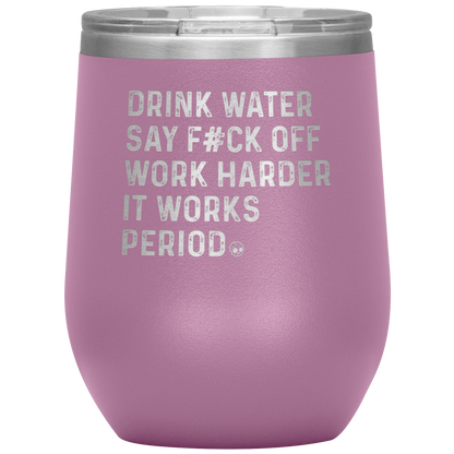 SAY F*CK OFF WINE TUMBLER