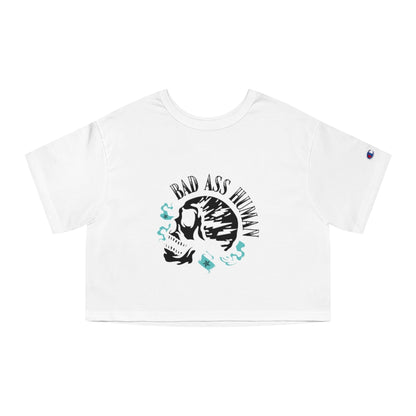 BAD ASS HUMAN SKULL Champion Women's Heritage Cropped T-Shirt