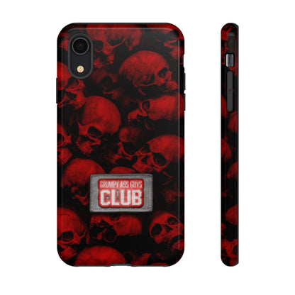 GRUMPY ASS GUYS CLUB RED SKULL Tough Phone Case