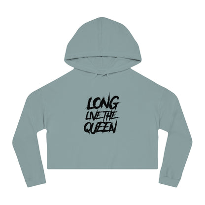 LONG LIVE THE QUEEN Cropped Hooded Sweatshirt