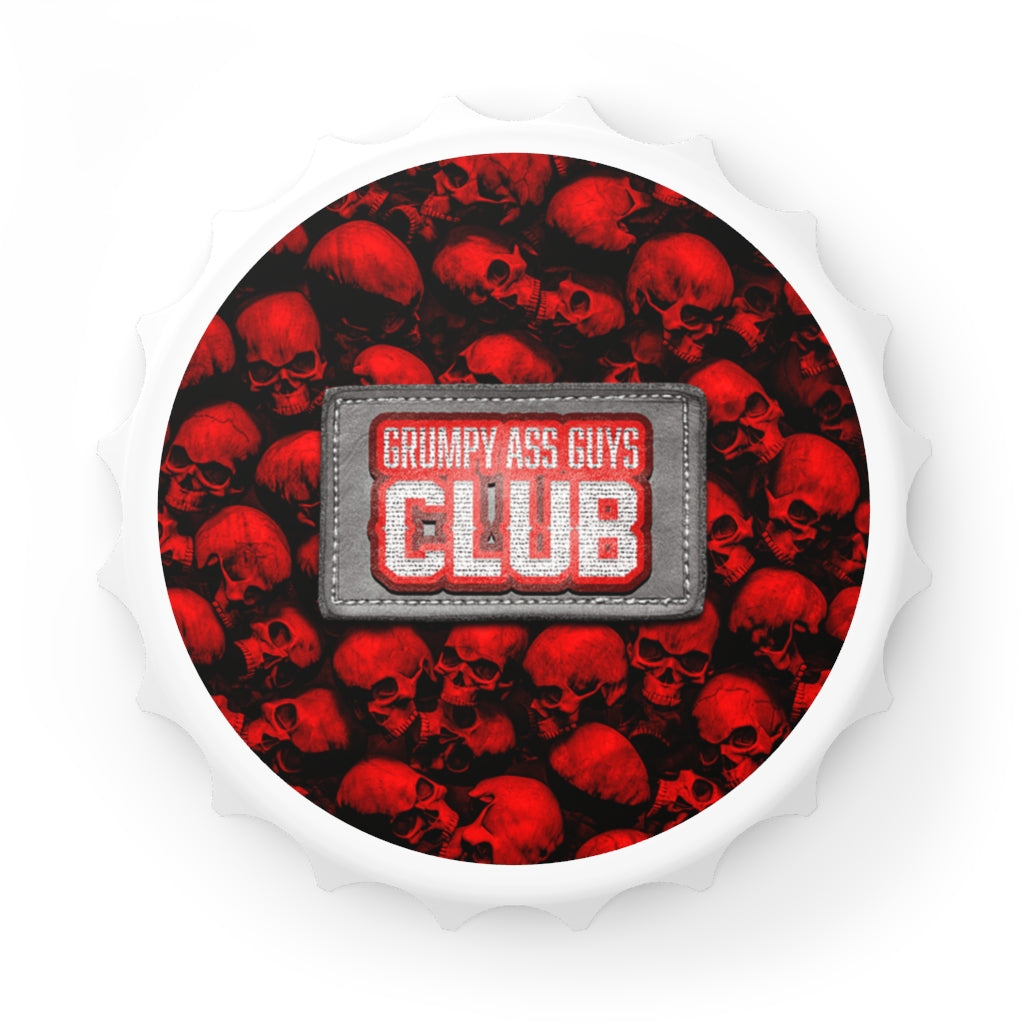 GRUMPY ASS GUYS CLUB RED SKULL Bottle Opener