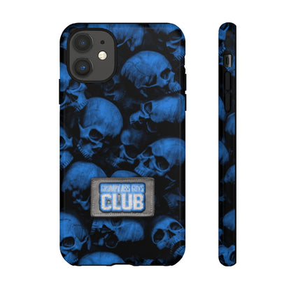 GRUMPY ASS GUYS CLUB BLUE SKULL Tough Phone Case