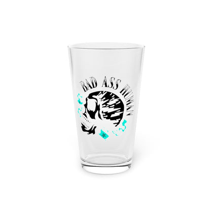 BAD ASS HUMAN MOHAWK PINT GLASS