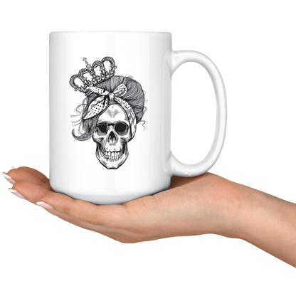 LONG LIVE THE QUEEN SKULL MUG