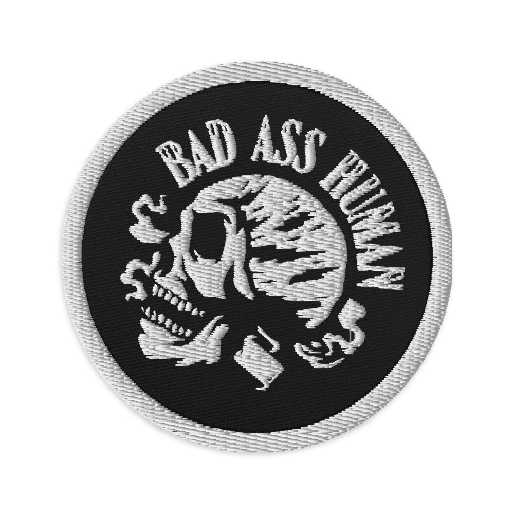 BAD ASS HUMAN MOHAWK EMBROIDERED PATCH