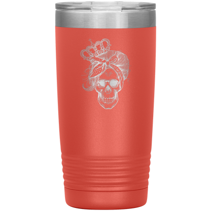 LONG LIVE THE QUEEN SKULL 20 OZ TUMBLER