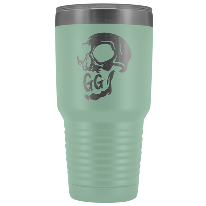 GRUMPY GLORY CREEPY SKULL TUMBLER