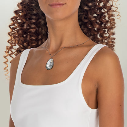 NOT TODAY BITCH Oval Necklace