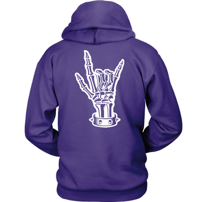 BAD ASS HUMAN SKULL ROCK HOODIE