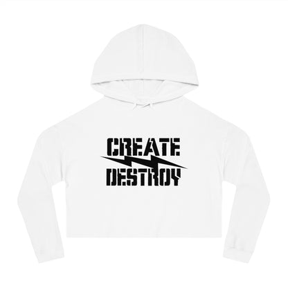 CREATE DESTROY Cropped Hooded Sweatshirt