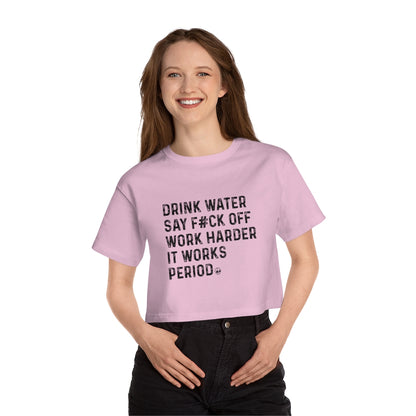SAY F*CK OFF Champion Women's Heritage Cropped T-Shirt