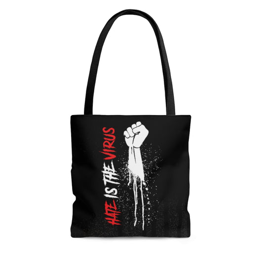 HATE IS THE VIRUS DRIP Tote Bag