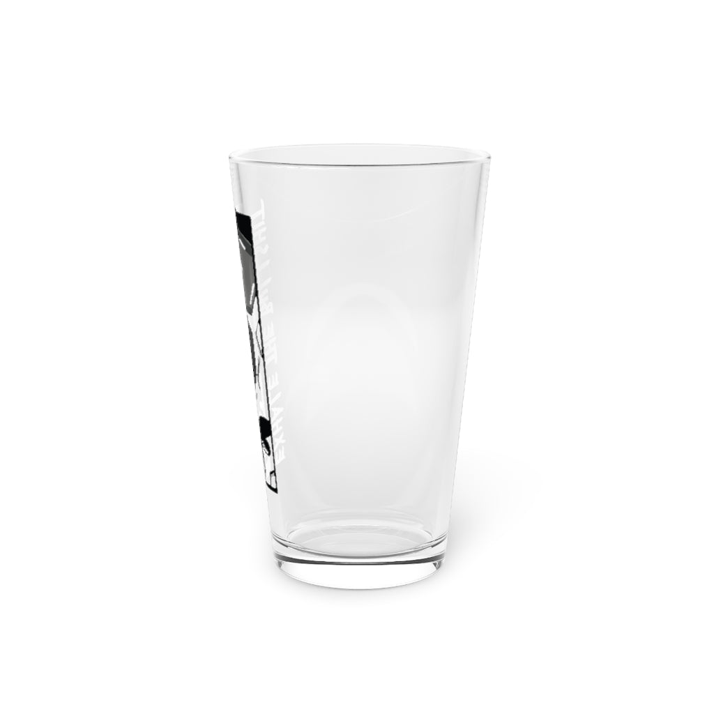 EXHALE THE BULLSHIT PINT GLASS