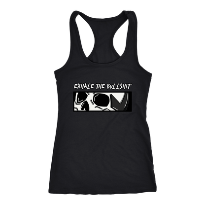 EXHALE THE BULLSHIT Racerback Tank