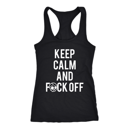 KEEP CALM AND F*CK OFF RACERBACK TANK