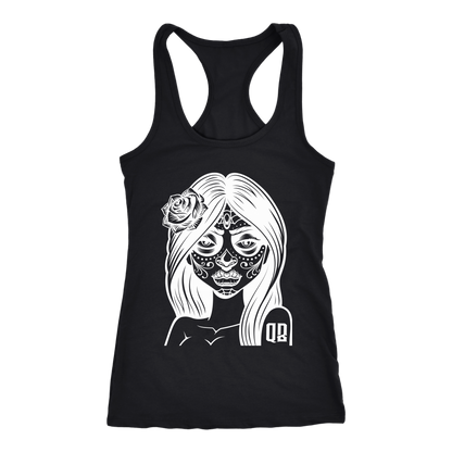 QB CLASSY DAY OF THE DEAD RACERBACK TANK