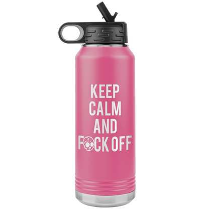 KEEP CALM AND F*CK OFF 32 OZ WATER BOTTLE