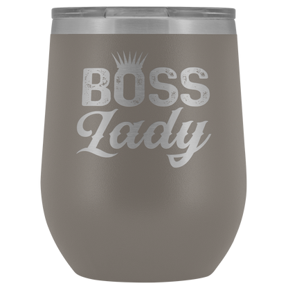 BOSS LADY WINE TUMBLER