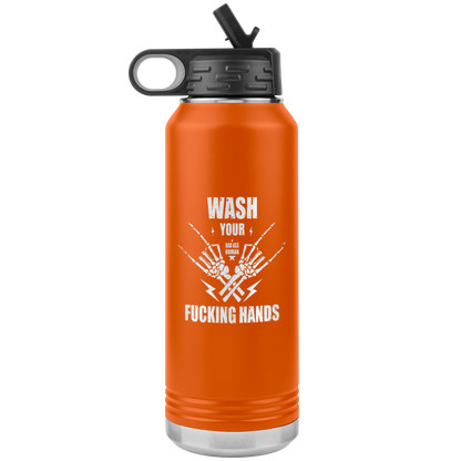 WASH YOUR ROCK HANDS 32 0Z WATER BOTTLE