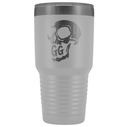 GRUMPY GLORY CREEPY SKULL TUMBLER