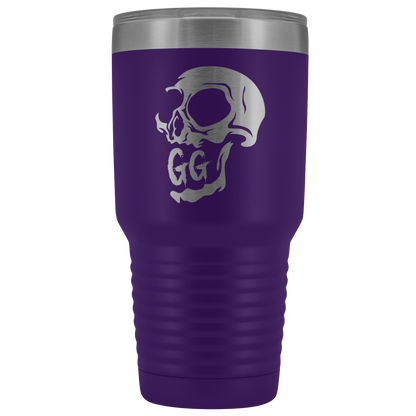 GRUMPY GLORY CREEPY SKULL TUMBLER