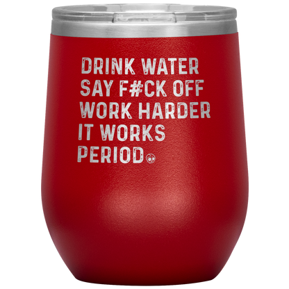 SAY F*CK OFF WINE TUMBLER