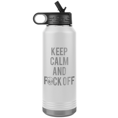 KEEP CALM AND F*CK OFF 32 OZ WATER BOTTLE