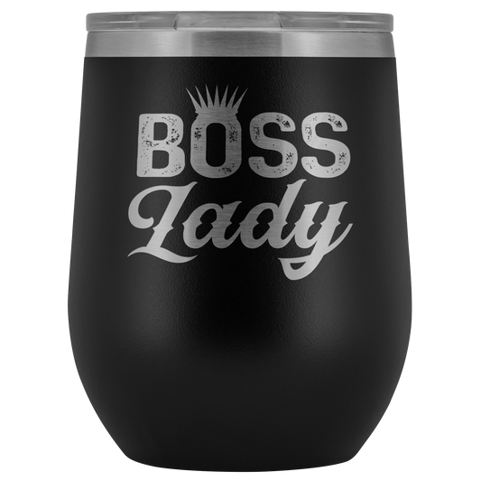 BOSS LADY WINE TUMBLER