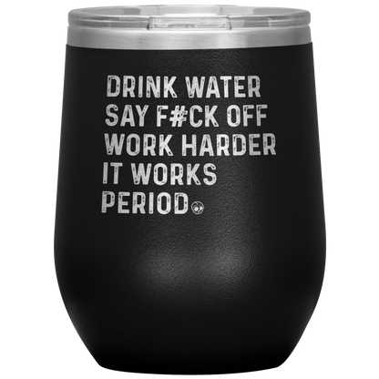 SAY F*CK OFF WINE TUMBLER