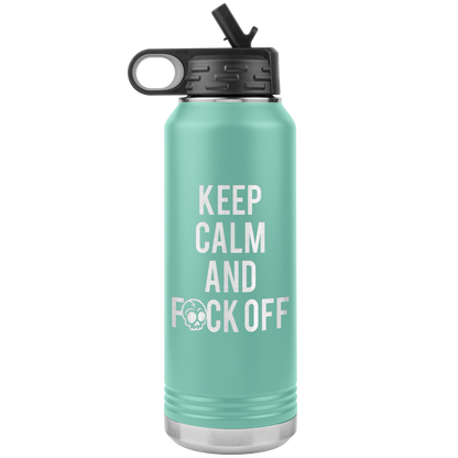 KEEP CALM AND F*CK OFF 32 OZ WATER BOTTLE