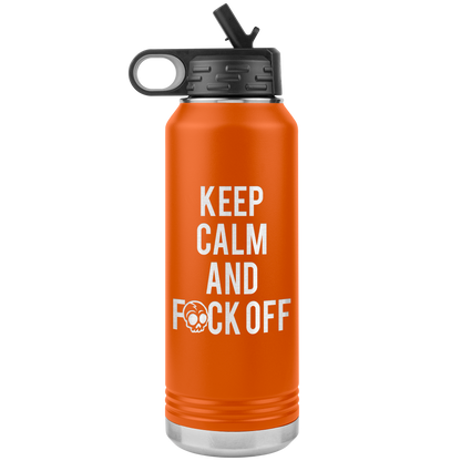 KEEP CALM AND F*CK OFF 32 OZ WATER BOTTLE