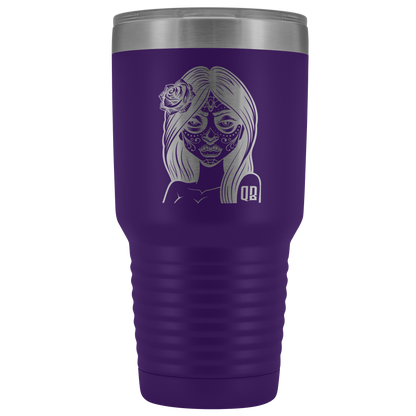 QB CLASSY DAY OF THE DEAD TUMBLER