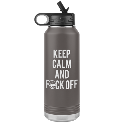 KEEP CALM AND F*CK OFF 32 OZ WATER BOTTLE