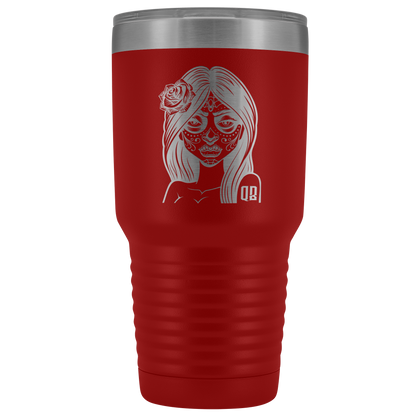 QB CLASSY DAY OF THE DEAD TUMBLER