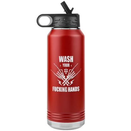 WASH YOUR ROCK HANDS 32 0Z WATER BOTTLE