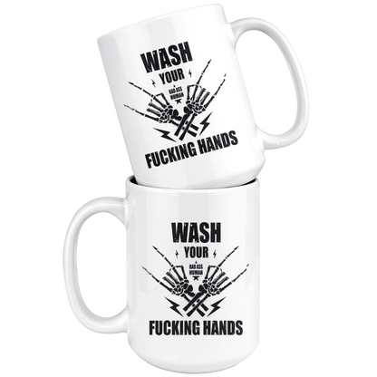 WASH YOUR ROCK HANDS MUG