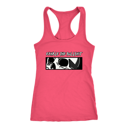 EXHALE THE BULLSHIT Racerback Tank