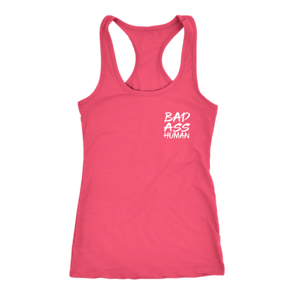 BAD ASS HUMAN SKULL ROCK RACERBACK TANK