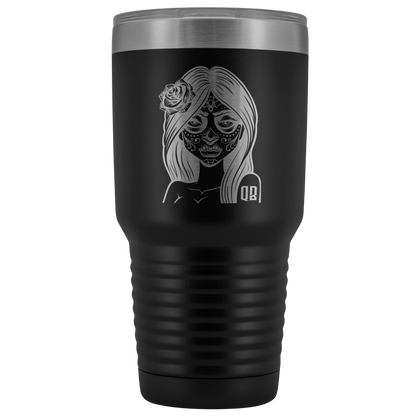 QB CLASSY DAY OF THE DEAD TUMBLER