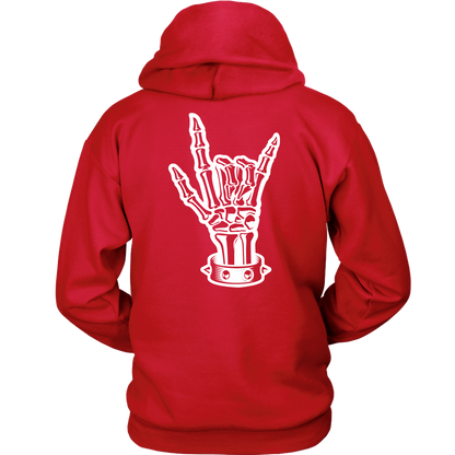 BAD ASS HUMAN SKULL ROCK HOODIE
