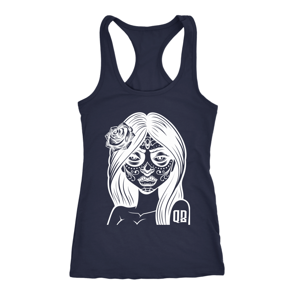 QB CLASSY DAY OF THE DEAD RACERBACK TANK