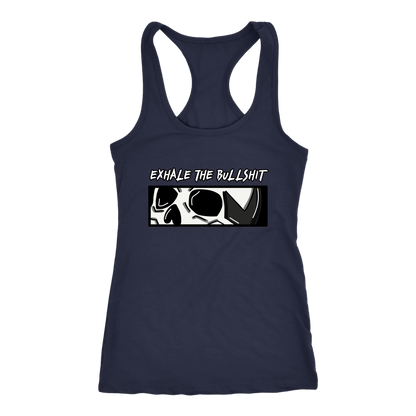 EXHALE THE BULLSHIT Racerback Tank