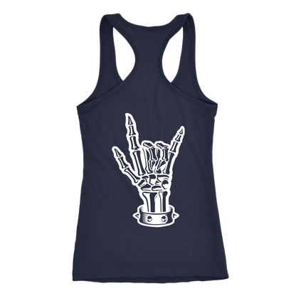 BAD ASS HUMAN SKULL ROCK RACERBACK TANK