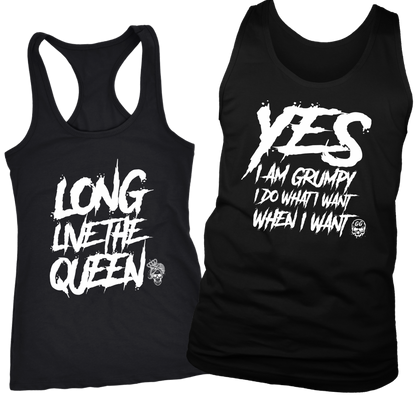 QUEEN AND GRUMPY COMBO TANKS