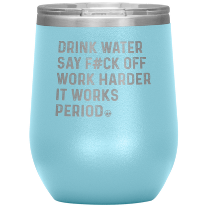 SAY F*CK OFF WINE TUMBLER