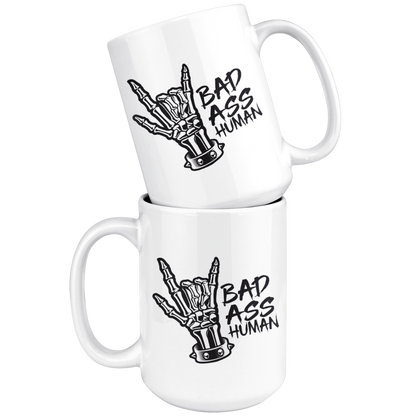 BAD ASS HUMAN SKULL MUG