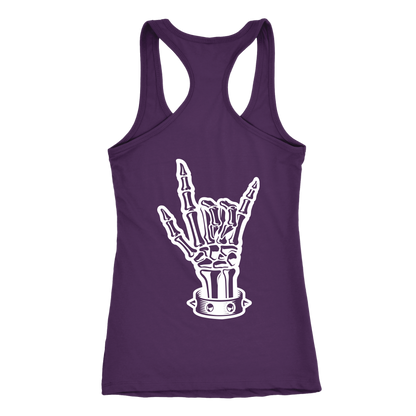 BAD ASS HUMAN SKULL ROCK RACERBACK TANK